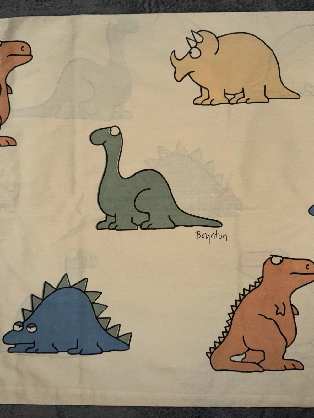 Martex Sandra Boynton Dinosaurs Twin Vintage 1986 Pillow Case Only